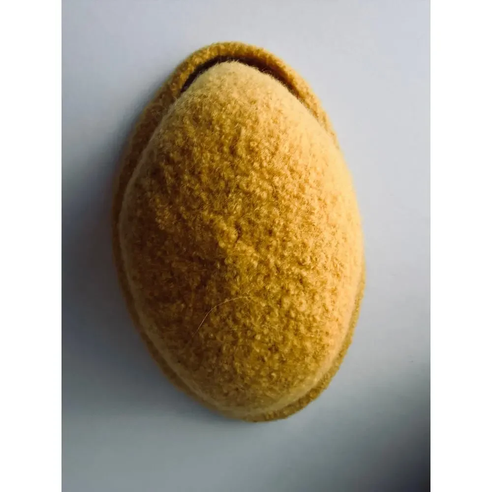 Felted Wool Bucket Cloche Hat Rolled Brim One Size Mustard Yellow